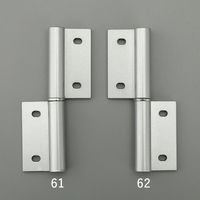 エスコ 50x102mm 30角用アルミ旗丁番(左用) EA976CB-61 1セット(4個)（直送品）