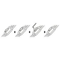 エスコ 4.0x 34mm ねじ止めリングキャッチ(ステンレス) EA638JJ-4 1セット(4個)（直送品）