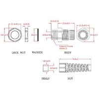 エスコ 5ー10mm/16mm ケーブルグランド(スリーブ付/10個) EA948HB-62 1セット(20個:10個×2袋)（直送品）