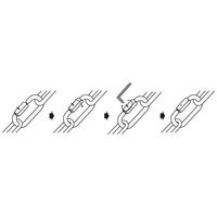 エスコ 6.0x 49mm ねじ止めリングキャッチ(ステンレス) EA638JJ-6 1セット(4個)（直送品）