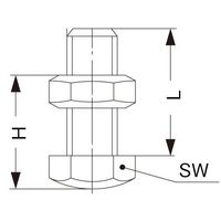 エスコ M16x40mm セットスクリュー EA637CM-16B 1セット(2個)（直送品）