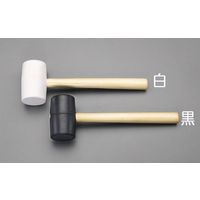 エスコ 340g/52x300mm ゴムハンマー(黒) EA575WB-32 1セット(4本)（直送品）