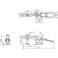 エスコ 227kg トグルクランプ(ステンレス製) EA639SC-3 1個（直送品）