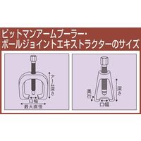 エスコ ピットマンアームプーラー EA501AD-6 1個（直送品）