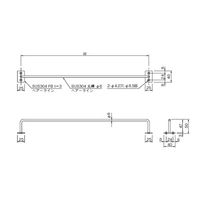 杉田エース SUS タオルバー W450 Φ6 162691 1台（直送品）