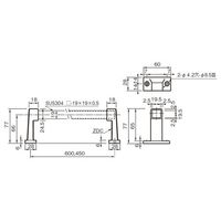 杉田エース タオルバー 19角X600 162694 1台（直送品）