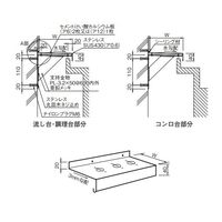 杉田エース 台所流し水切カバー 150型 1830左蓋 531122 1個（直送品）