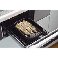 パール金属 ラクッキング 鉄製ハンドル付角型グリルパン25×17cm(ウェーブ) HB-4229 1個