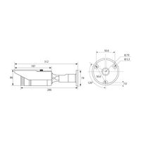マザーツール 10倍ズームレンズ搭載2.1メガピクセル防水バレット型IPカメラ IPーFBS03A 1個（直送品）