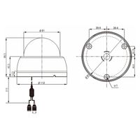 マザーツール 2.1メガピクセル ドーム型AHDカメラ MTDーS23AHDIR 1個（直送品）