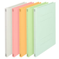 プラス フラットファイル A4タテ 5色アソート No.025NP　5冊（わけあり品）