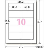 【大容量】 エーワン スーパーエコノミーラベル 表示・宛名ラベル プリンタ兼用 マット紙 白 A4 10面 1箱（500シート入） L10AM50（わけあり品）