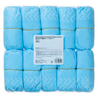 アスクル 不織布シューズカバー　ブルー　使い捨て　足カバー　シューカバー　靴カバー　フットカバー　ディスポ　青　1袋（50足入） オリジナル