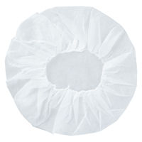 アスクル 不織布ヘアキャップ　手動縫製　ホワイト　使い捨て　ヘアキャップ　ディスポ　サージキャップ　白　1袋（100枚入）  オリジナル