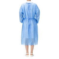 アスクル SMS不織布ガウン　ブルー　アイソレーションガウン　使い捨て　感染対策　青　1袋（10枚入）  オリジナル