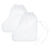 アスクル 不織布シューズカバー ロング（SMS）ホワイト　使い捨て　足カバー　シューカバー　靴カバー　ディスポ　白　1袋（10足入） オリジナル