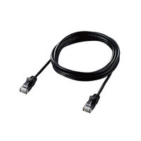 LANケーブル 2m cat5e準拠 やわらか より線 スリムコネクタ ブラック LD-CTY/BK2　1セット（5個）