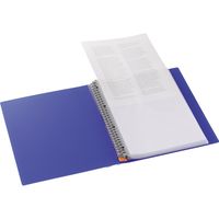 リヒトラブ クリヤーブック・ルポ 交換式 A4S 30穴 20ポケット 青 N-4603-8 1セット(5冊)