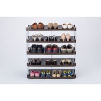 平和工業 クリスタルシューズラック トリプル 5段 幅725×奥行323×高さ772mm ブラウン 1台