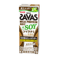 プロテイン ザバス (SAVAS)MILK PROTEIN（ミルクプロテイン）脂肪0＋SOY ソイラテ風味 48本 明治