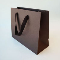 包む 紙袋 グレンエンボスBAG 横長 260×210 ブラウン TG031 1セット(1個×5)