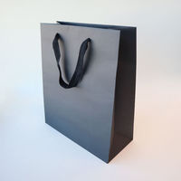 包む 紙袋 グレンエンボスBAG 縦長 270×320 ブラック TG032 1セット(3個)（直送品）