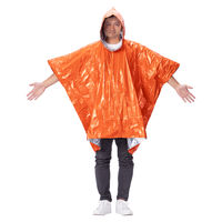 【エマージェンシーシート】「現場のチカラ」アルミブランケット（ポンチョタイプ） 1個  オリジナル