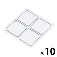 【転倒防止】アスクル「現場のチカラ」耐震粘着ゴム 40x40mm 1セット（40枚：1組4枚×10）  オリジナル