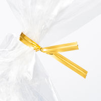 現場のチカラ ビニールタイ PET 金 4mm×10cm 1袋（1000本）  オリジナル