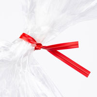 現場のチカラ ビニールタイ PE 赤 4mm×10cm 1セット（3000本：1000本×3袋）  オリジナル