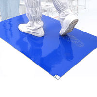 セーフラン安全用品 粘着マット 600 x 1200mm ブルー 300枚(30枚x10シート) J2342 1セット(30枚x10シート（直送品）