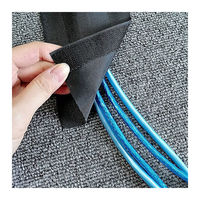 セーフラン安全用品 面ファスナーケーブルプロテクター 黒 3m J2494-BK 1巻