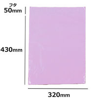 ロジマート 宅配ビニール袋L ピンク【100枚】320×430+50 566-100 1セット（直送品）