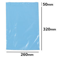 ロジマート 宅配ビニール袋M ブルー【100枚】260×320+50 662-100 1セット（直送品）