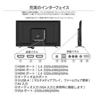 ジャパンネクスト 43インチ ワイド液晶ディスプレイ(1920x1080/VA/HDMI/VGA/スピーカー/半光沢)（直送品）