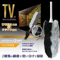 クリーナー ブラシ ハンディ ほこりとり 掃除 2Way 除電ブラシ ホワイト AVD-TVBR03MIX エレコム 1個（直送品）