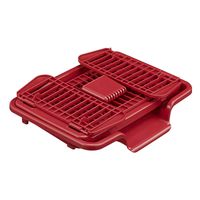 サンコープラスチック 水切りかご 水が流れる たためる水切り 流 縦型 ワインレッド 336452 1個（直送品）