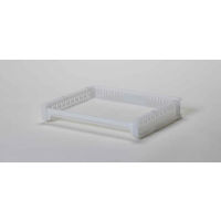 サンコープラスチック トレー L 幅36.3×奥行28.8×高さ6.3cm e-ラック 収納 ホワイト 344960 1個（直送品）