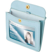 アスカ IDカードホルダー ワイドポケット ブルー ID05B 1個