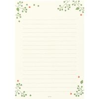 デザインフィル 便箋 しあわせ 24枚入 木の実柄 20467006 1冊