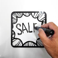 タム ツケレルン 書いて消せる2Wayサイン(吹き出し02) 2way-0002-BK 1個（直送品）