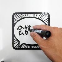 タム ツケレルン 書いて消せる2Wayサイン(吹き出し01) 2way-0001-BK 1個（直送品）