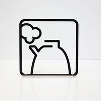 タム ツケレルン 3Wayピクトサイン(給湯室) 白 3way-0008-WH 1個（直送品）