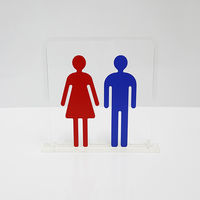 タム ツケレルン　３Ｗａｙピクトサイン（男女並びトイレ０２）　青赤 3way-0011-BLRE 1個（直送品）