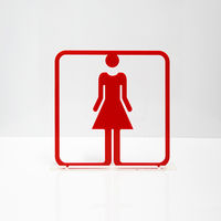 タム ツケレルン 3Wayピクトサイン(女子トイレ03) 白 3way-0013-WH 1個（直送品）