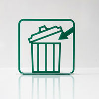 タム ツケレルン　３Ｗａｙピクトサイン（ゴミ箱）　白 3way-0018-WH 1個（直送品）