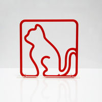 タム ツケレルン　３Ｗａｙピクトサイン（ＣＡＴ　ねこ　猫）　白 3way-0024-WH 1個（直送品）