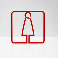 タム ツケレルン 3Wayピクトサイン(女子トイレ06) 赤 3way-0031-RE 1個（直送品）