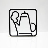 タム ツケレルン 3Wayピクトサイン(給湯室02) 黒 3way-0056-BK 1個（直送品）