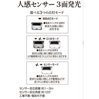 アクティー ３ＷＡＹソーラーセンサーライト 6300035970 1個（直送品）